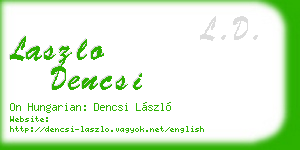 laszlo dencsi business card